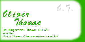 oliver thomae business card
